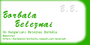 borbala beleznai business card