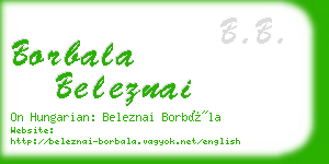 borbala beleznai business card